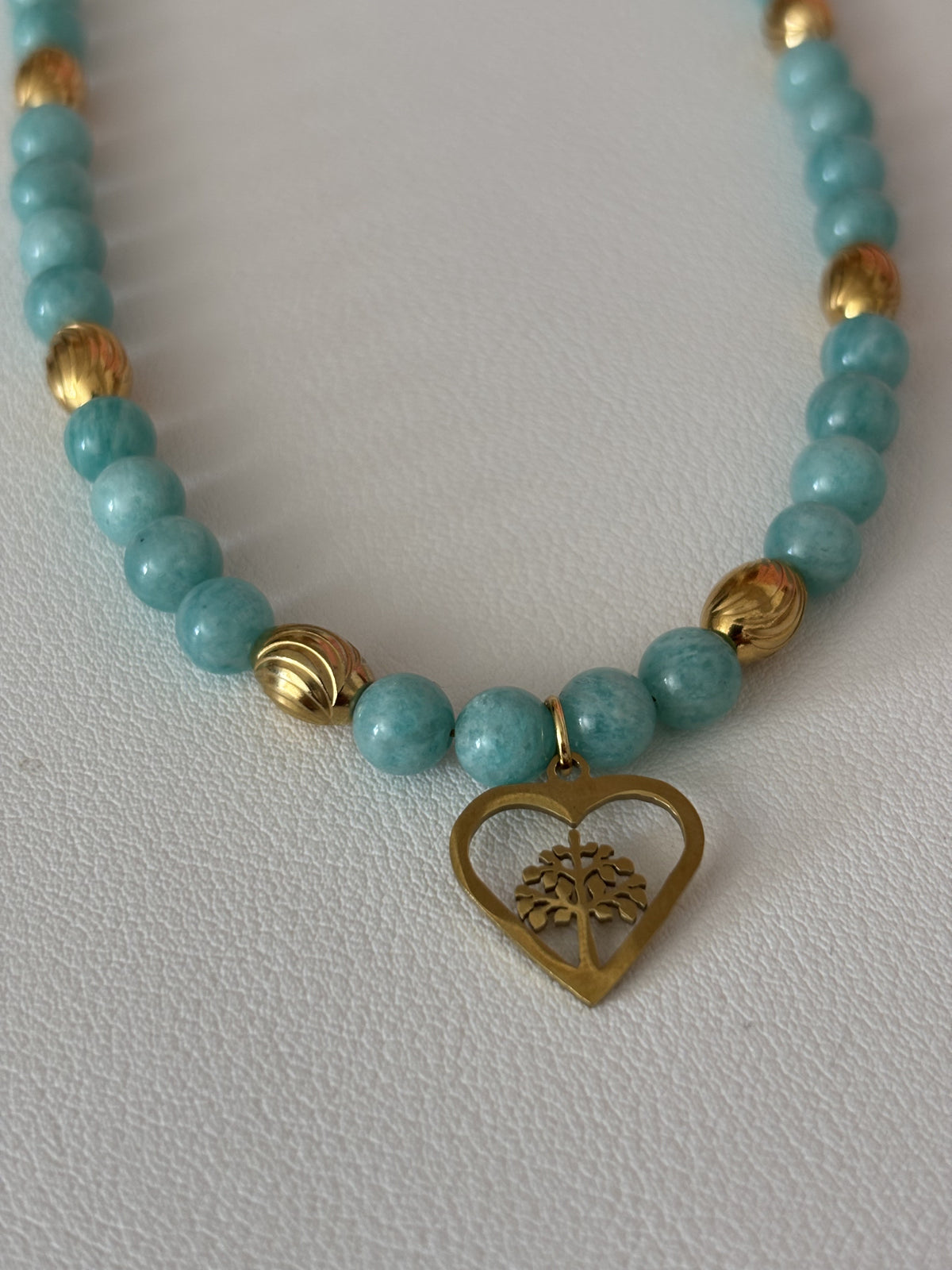 Collier en amazonite naturelle