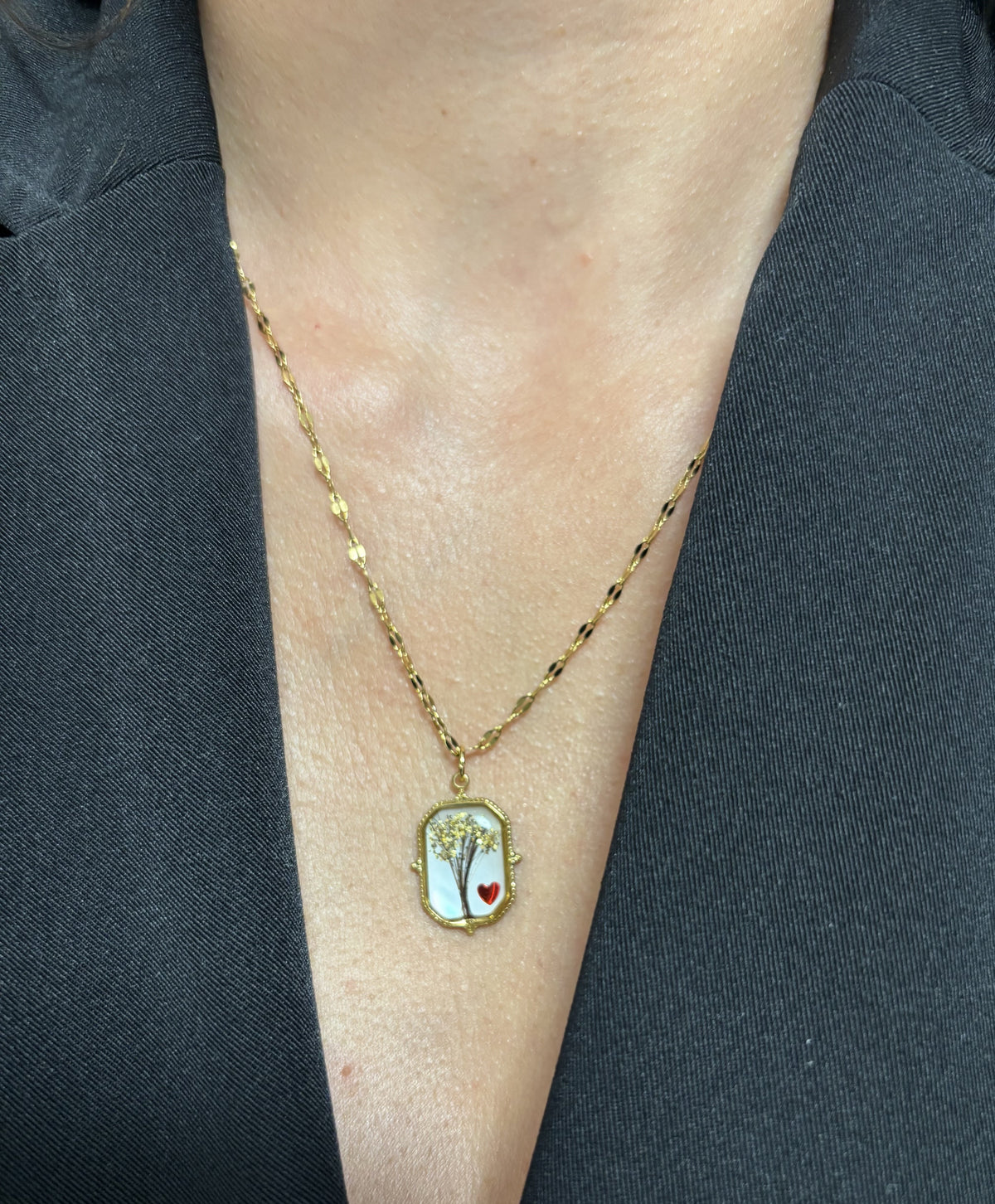 Collier Philomène nacre arbre de vie (Bijoux souvenirs)