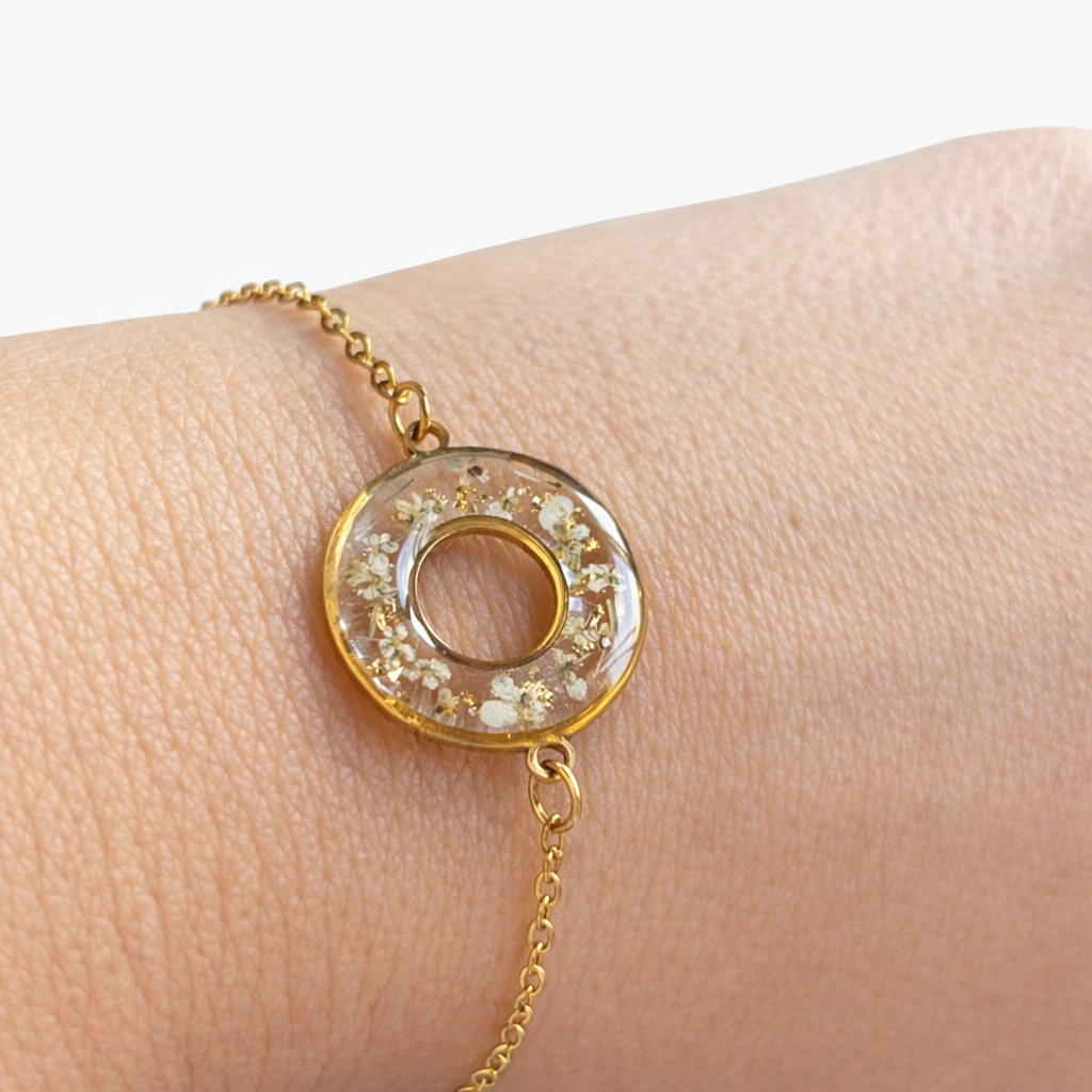 Bracelet fleurs séchées carotte sauvage