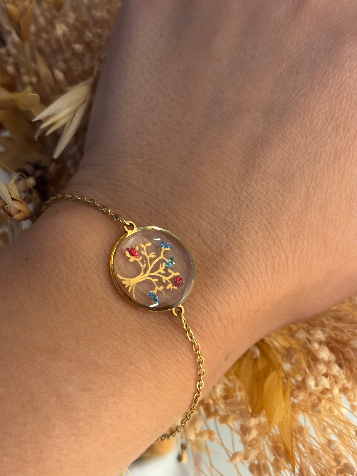 Bracelet Arbre de vie paillette