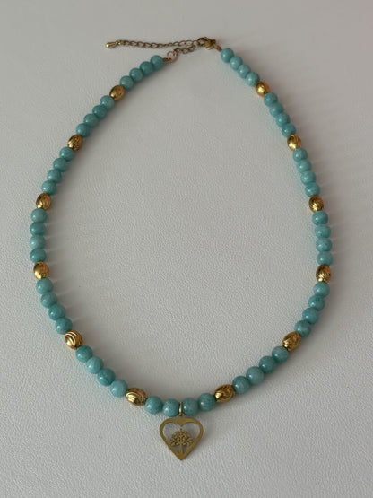 Collier en amazonite naturelle