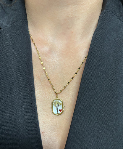 Collier Philomène  nacre arbre de vie (Bijoux souvenirs)