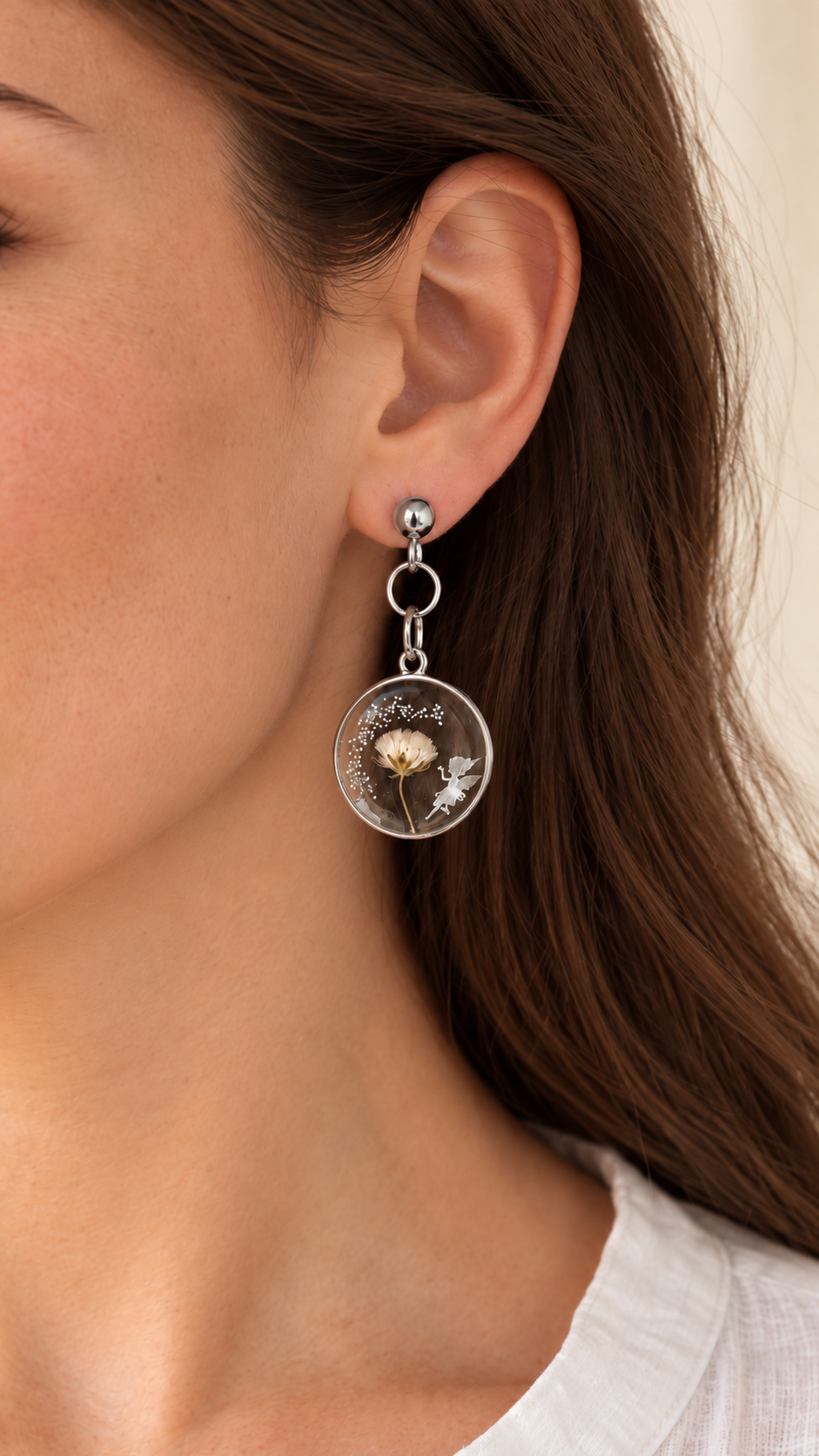 Boucles d’oreilles « Fée Gypsophile »