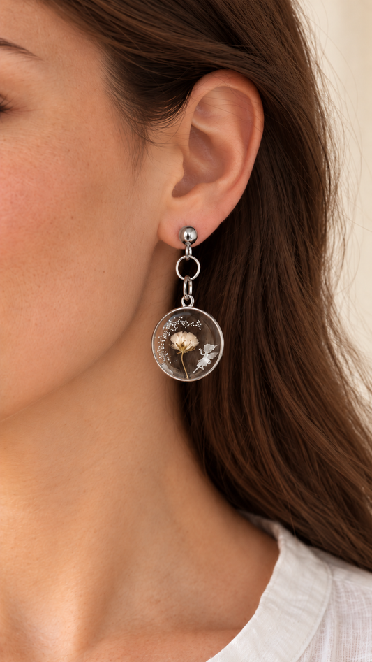 Boucles d’oreilles « Fée Gypsophile »