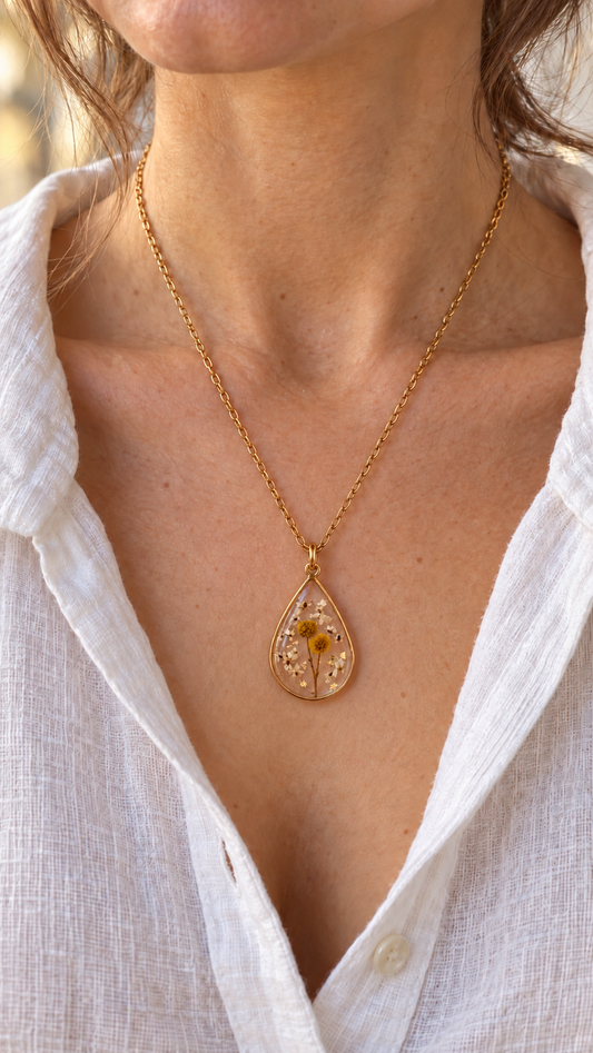 Collier goutte Mimosa