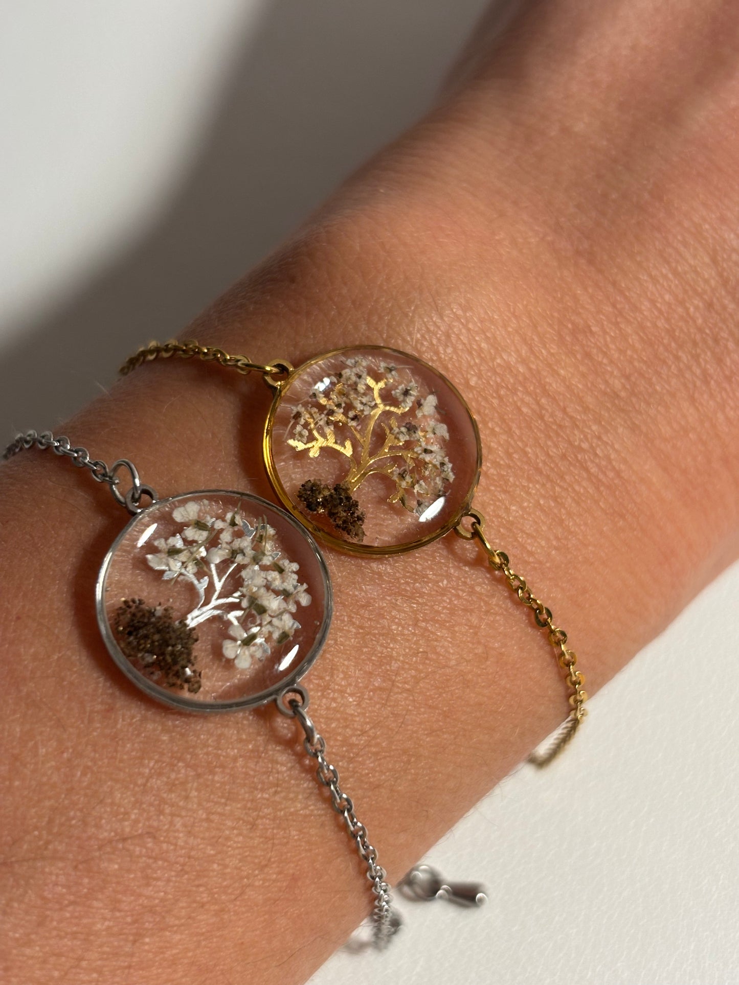 Bracelet Arbre de vie – Terre et fleurs de carotte sauvage